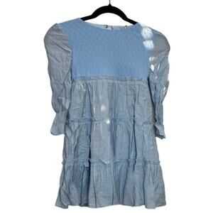 NWT Grace Karin Girl's Blue Long Sleeve Dress 6